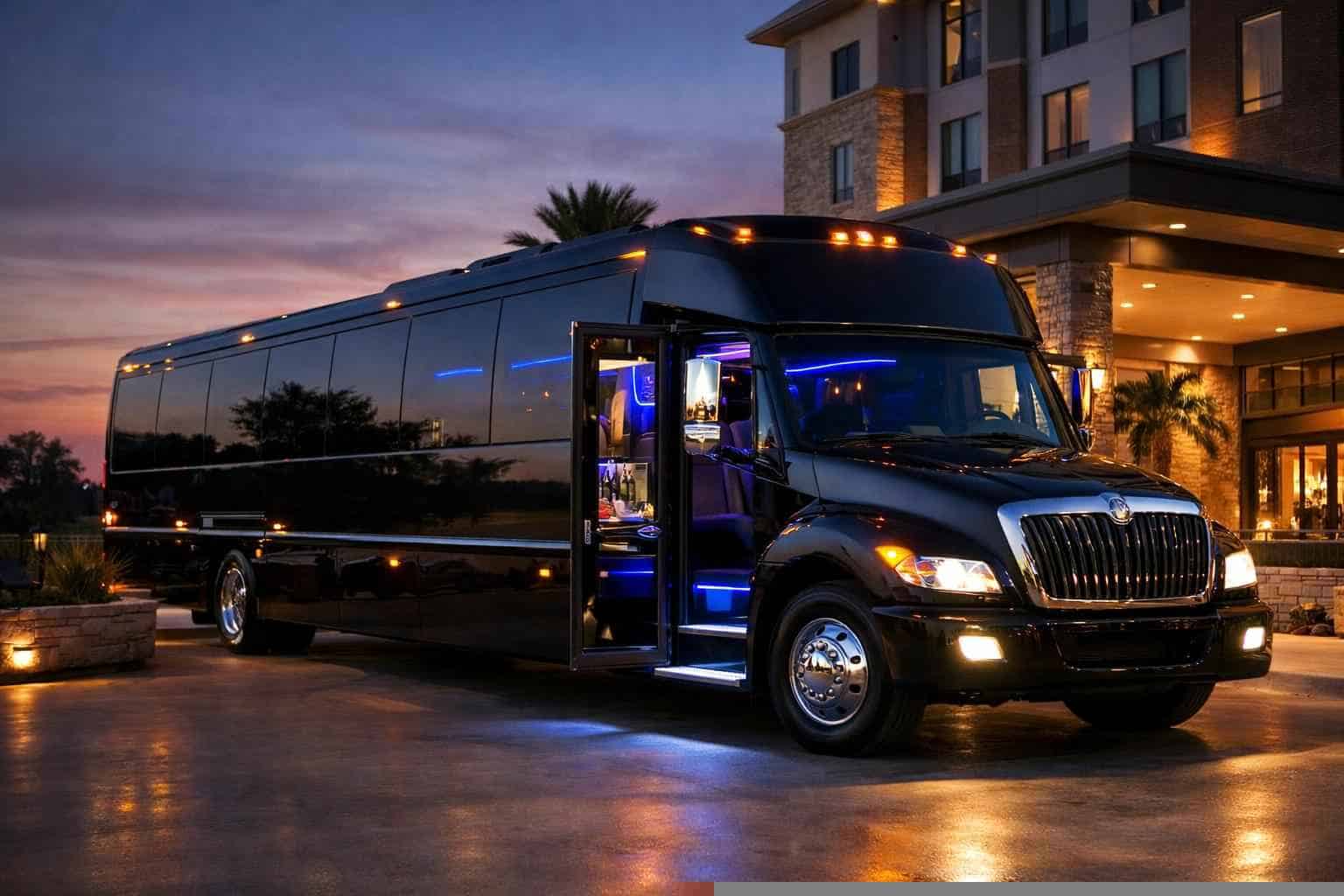 Black Party Bus Rental Cibolo TX
