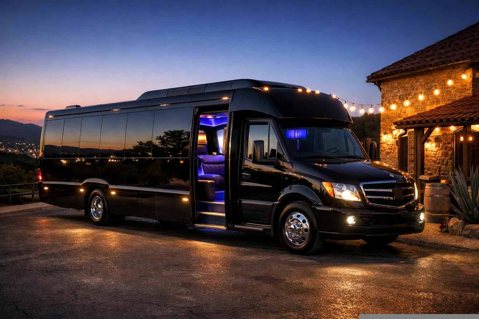 Black Party Bus Rental Helotes TX