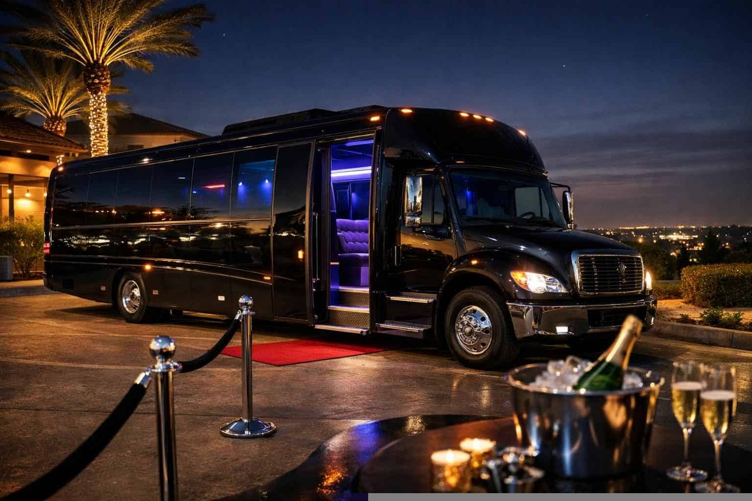 Black Party Bus Rental Leon Valley TX