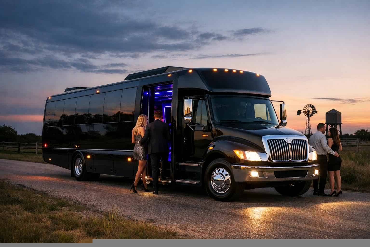 Black Party Bus Rental Near Me Floresville TX