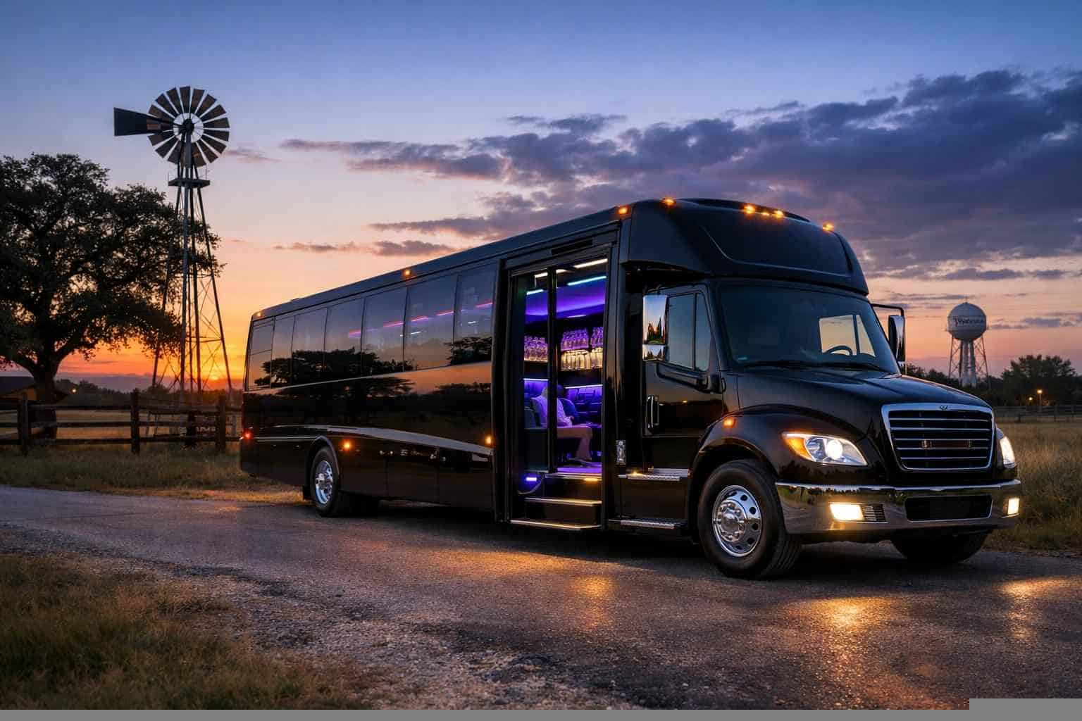 Black Party Bus Rental Near Me La Vernia TX