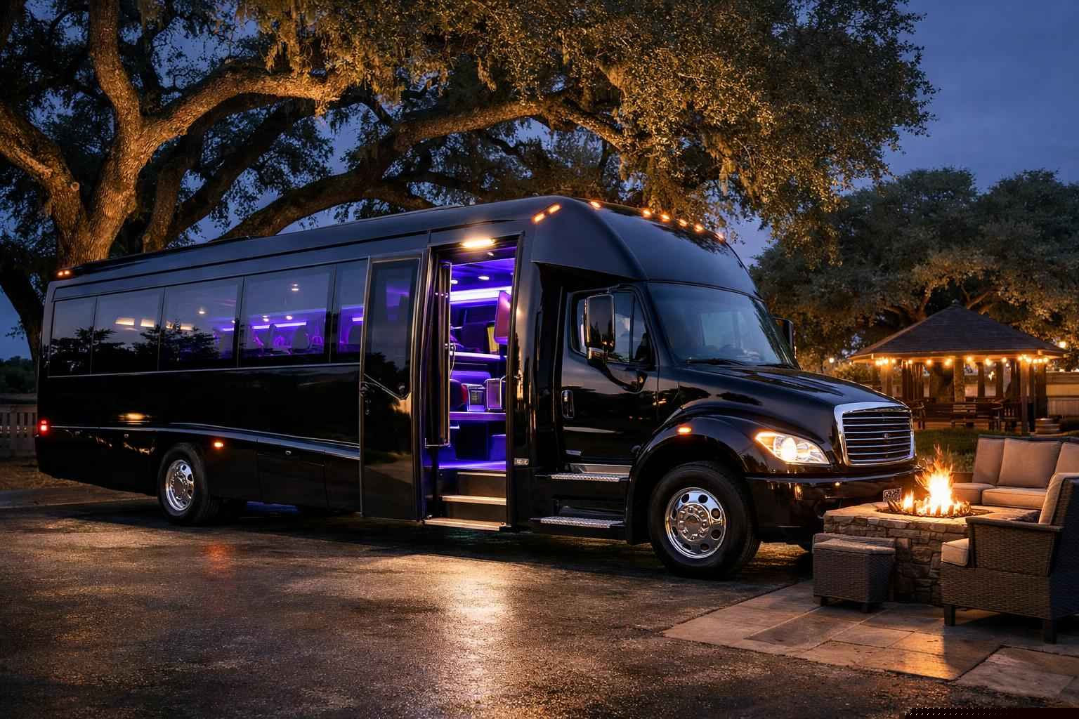 Black Party Bus Rental Near Me Live Oak TX