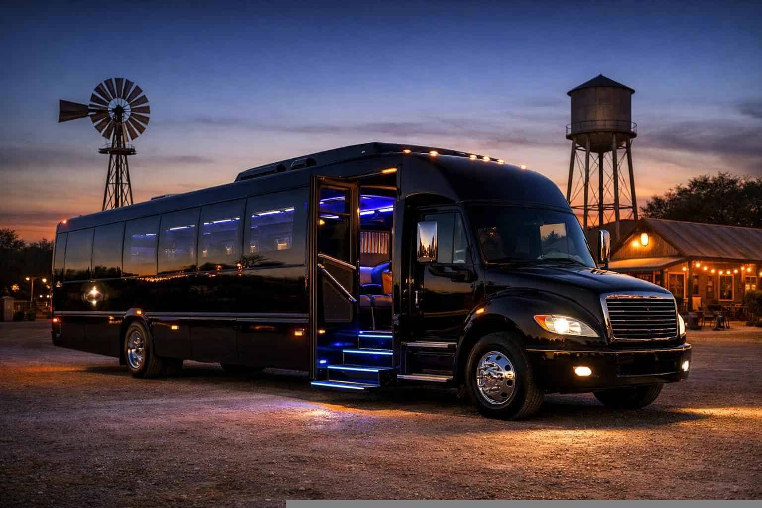 Black Party Bus Rental Near Me Pleasanton TX