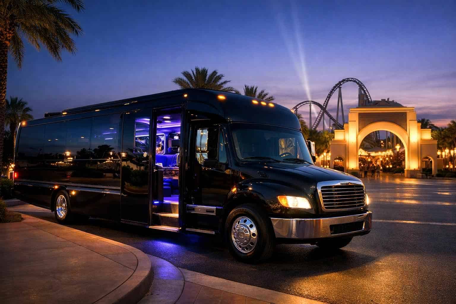 Black Party Bus Rental Near Me Universal City TX