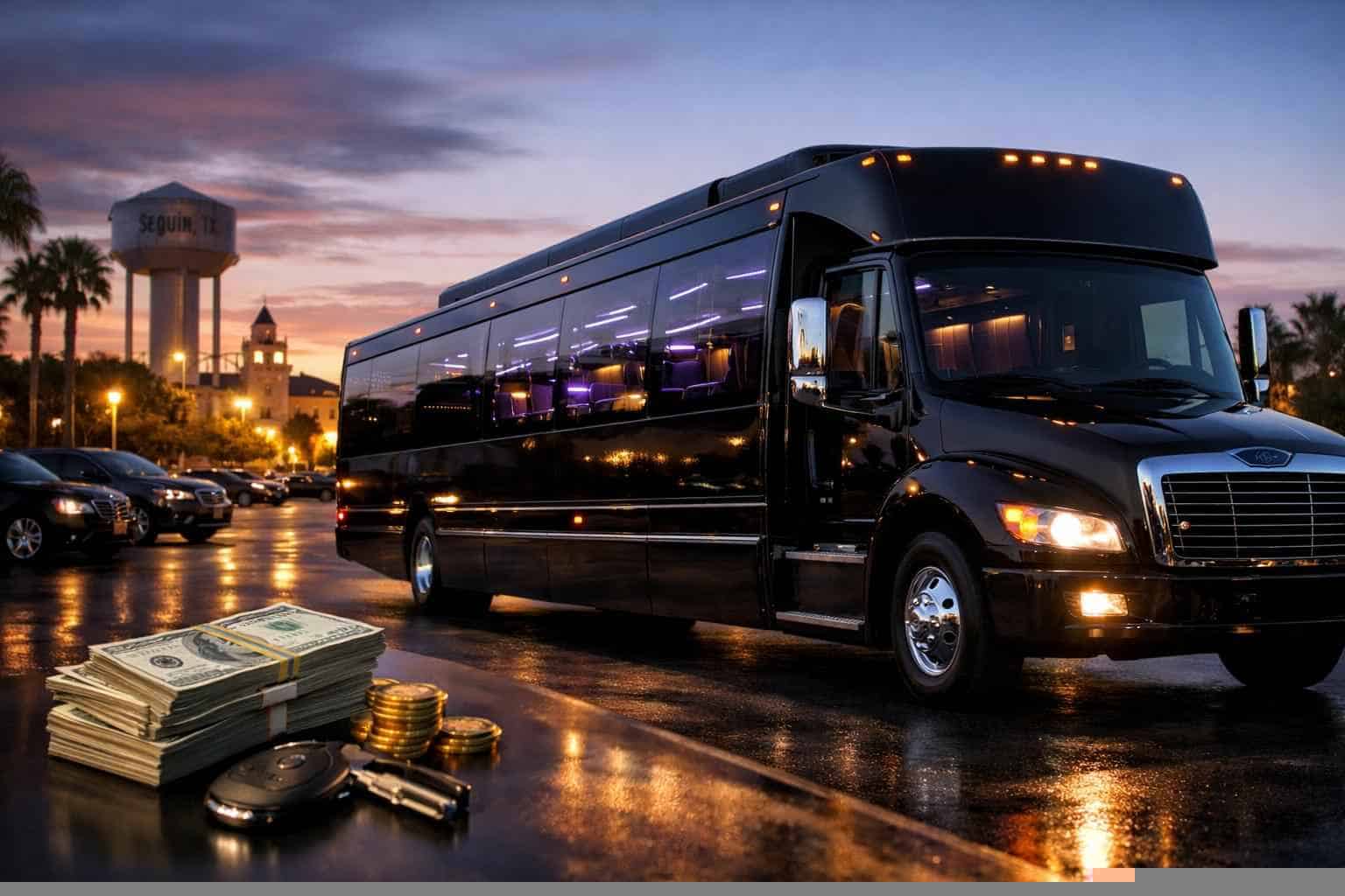 Black Party Bus Rental Prices in Seguin TX