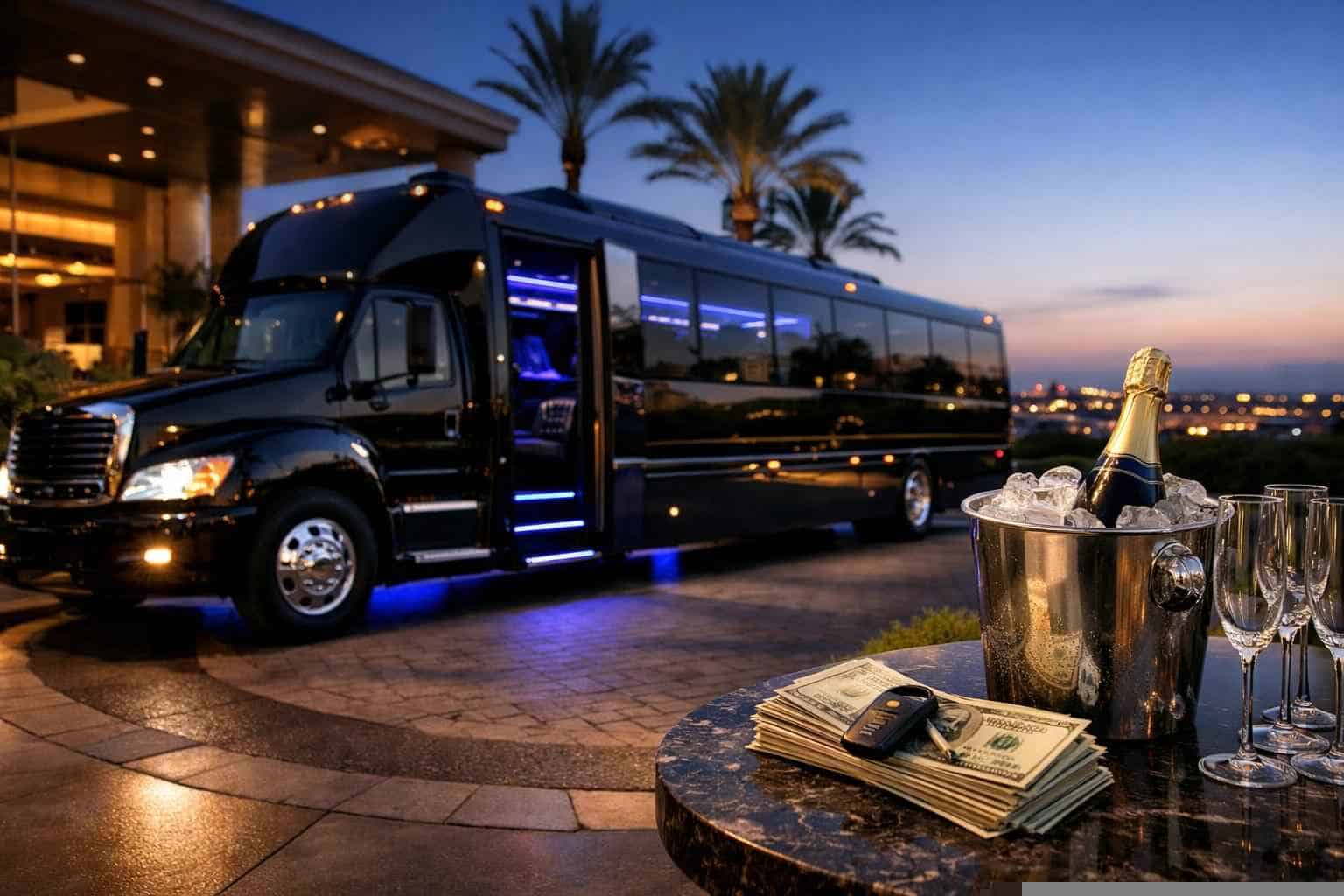 Black Party Bus Rental Prices in Windcrest TX
