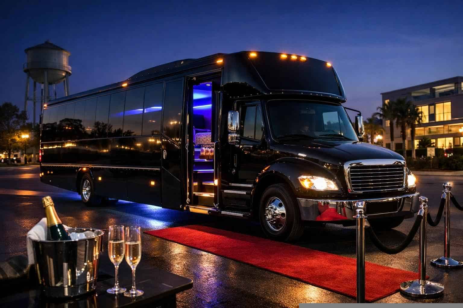 Black Party Bus Rental Schertz TX