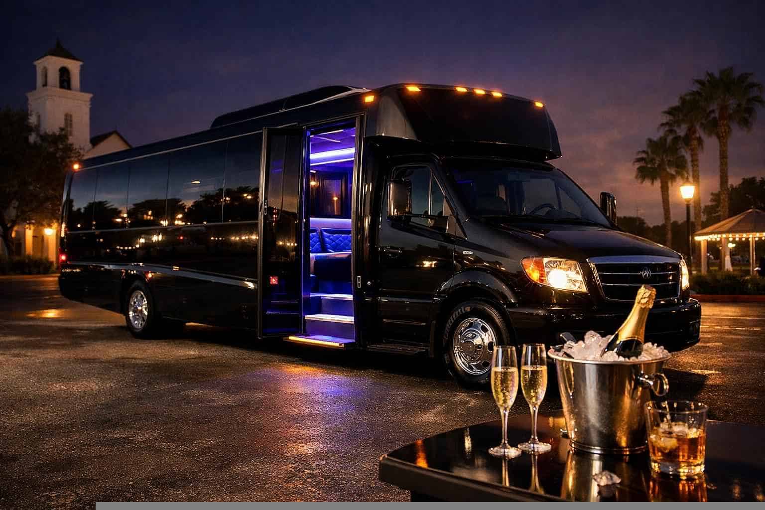 Black Party Bus Rental Selma TX