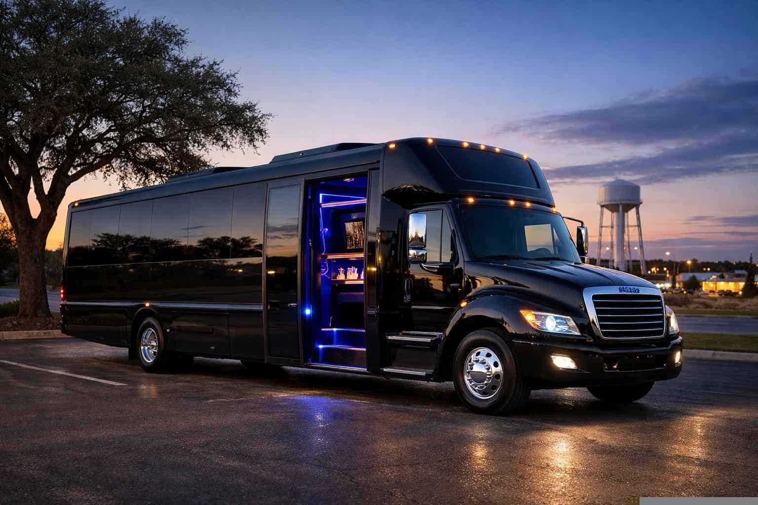 Black Party Bus Rental Services in Live Oak Texas