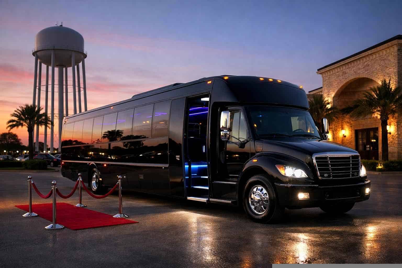 Black Party Bus Rental Services in Schertz Texas