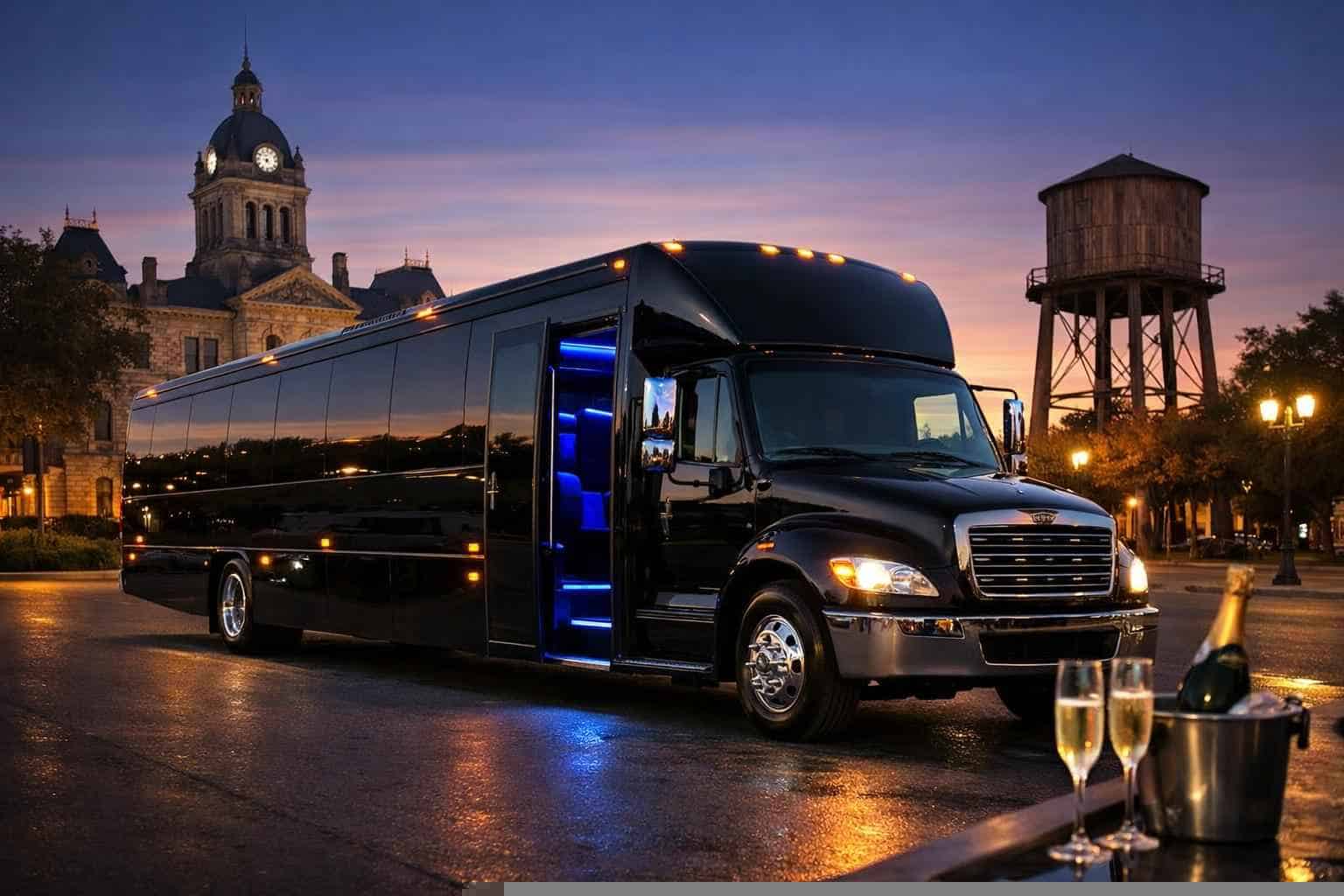 Black Party Bus Rental Services in Seguin Texas