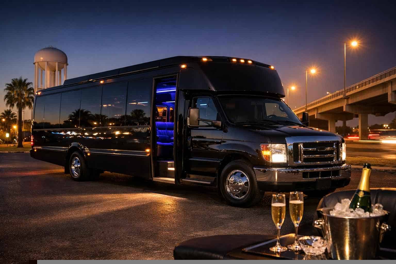 Black Party Bus Rental Services in Selma Texas