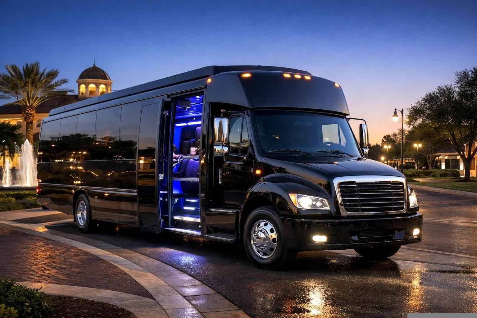 Black Party Bus Rental Windcrest TX