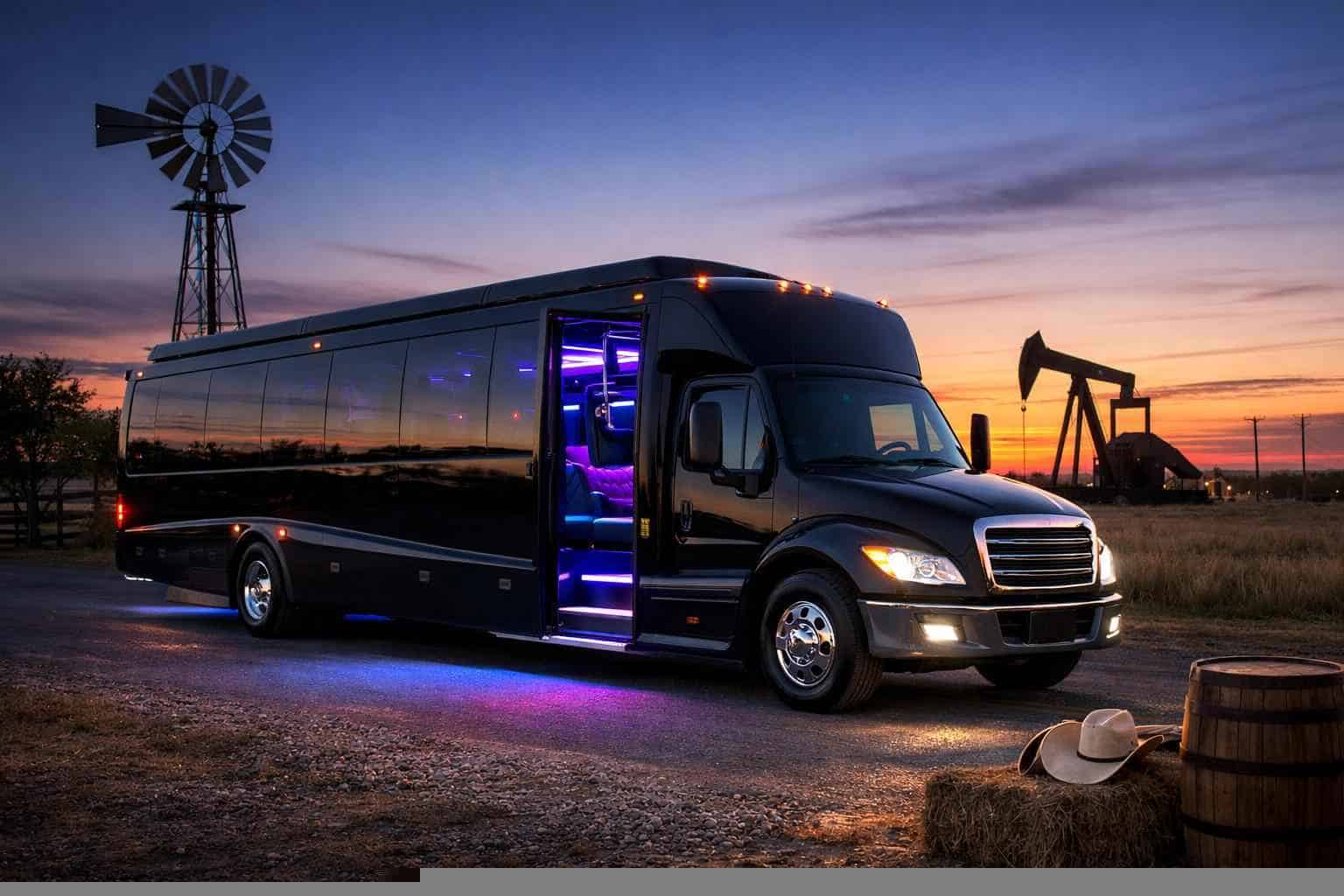 Black Party Bus Service Pleasanton TX