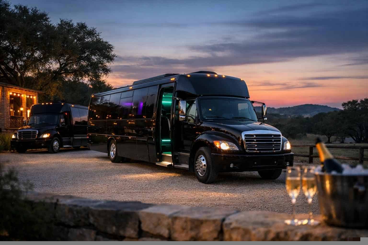 Black Party Buses in Boerne Texas
