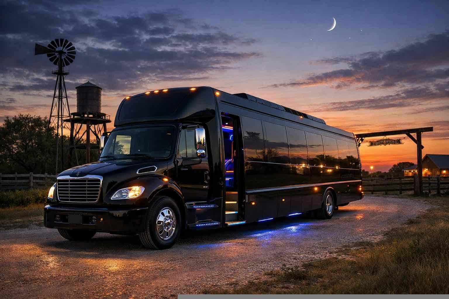 Black Party Buses in Floresville Texas
