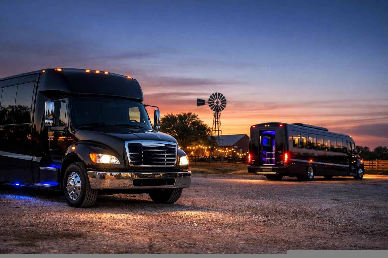 Black Party Buses in La Vernia Texas