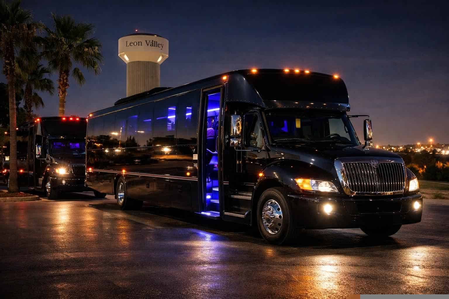 Black Party Buses in Leon Valley Texas