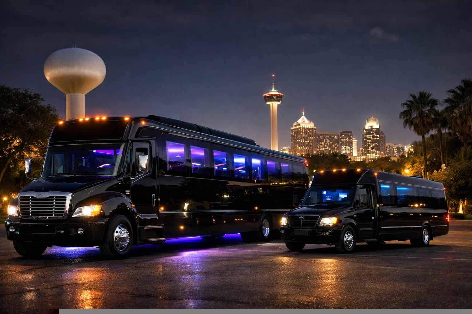 Black Party Buses in Windcrest Texas