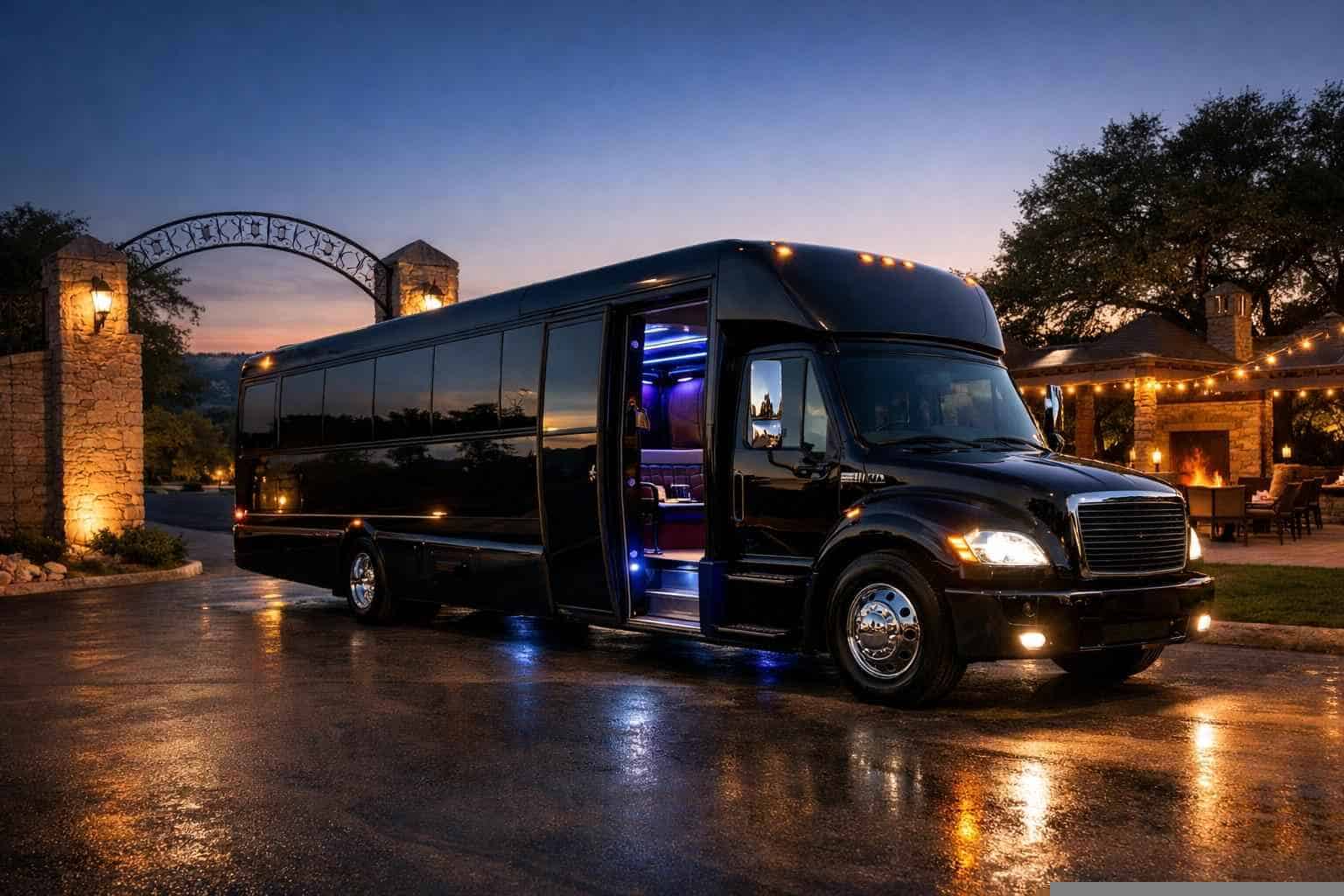 Boerne Texas Black Party Bus Rental