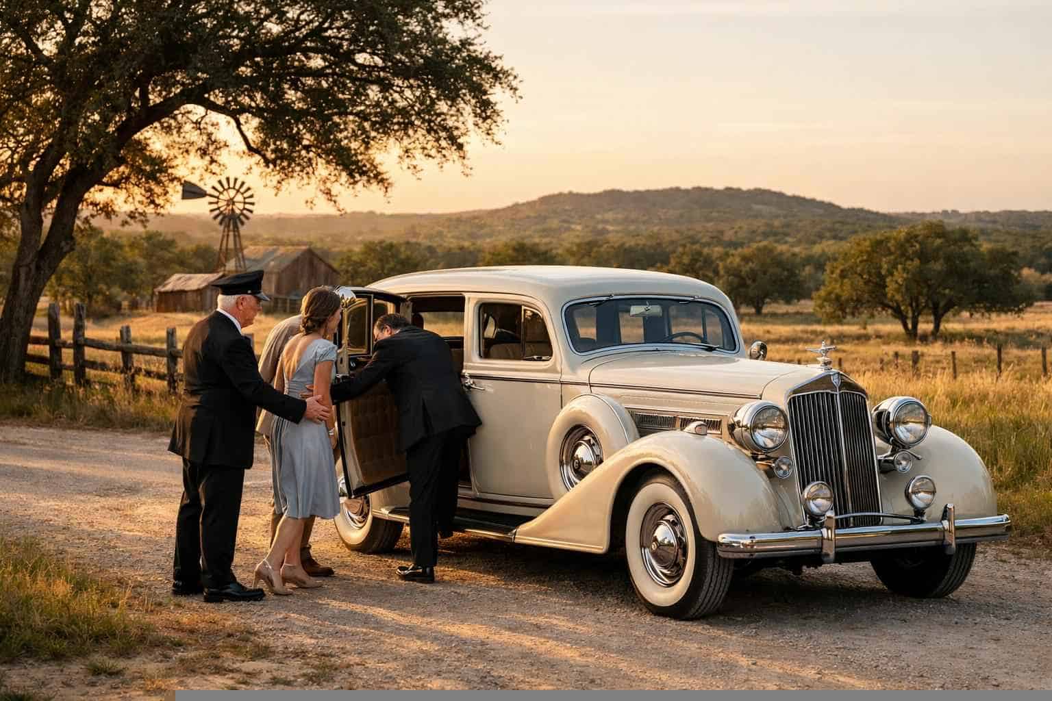 Bulverde Texas Antique Vehicle Rental with Driver