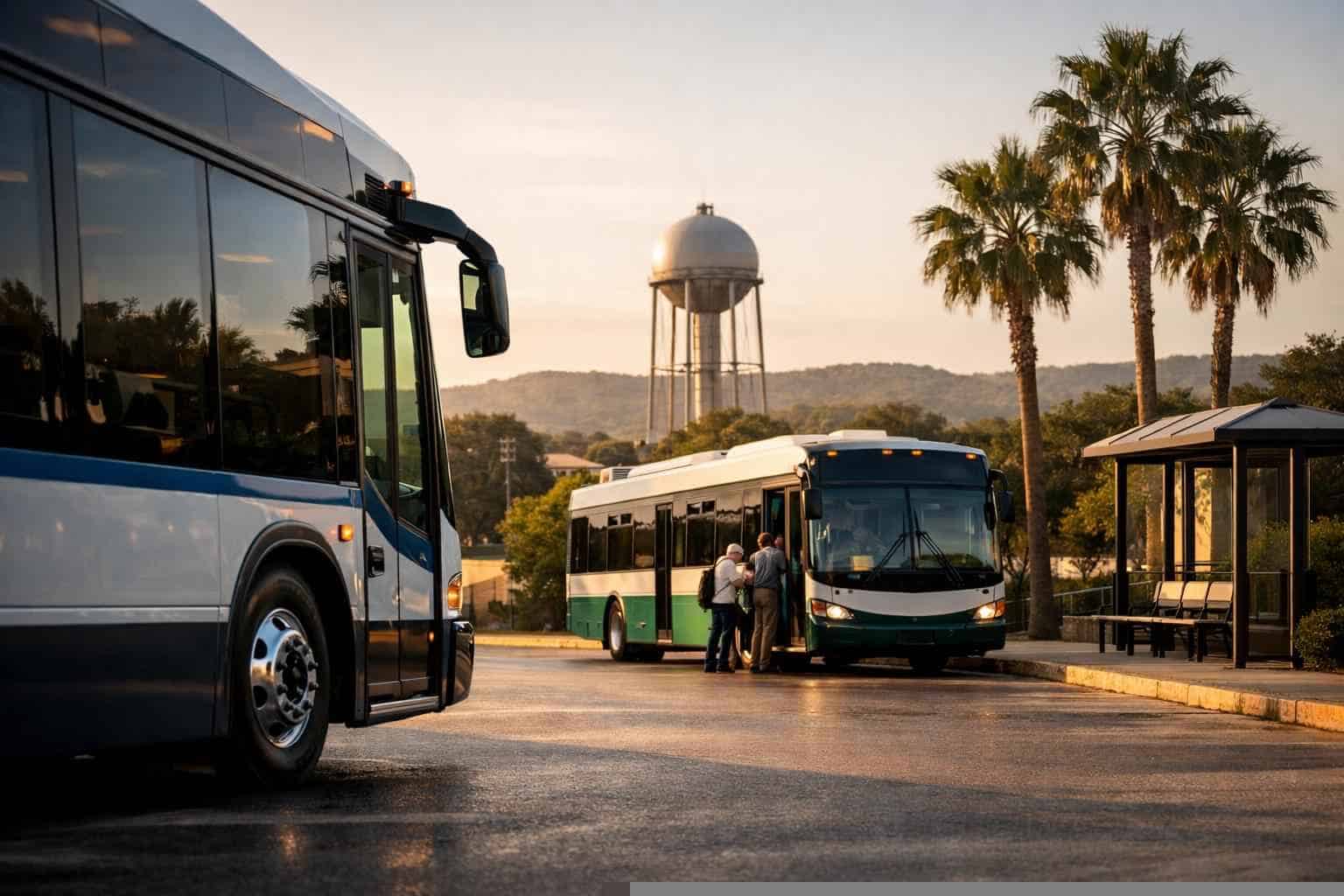 Buses in Leon Valley Texas