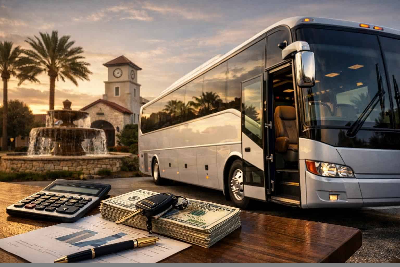 Charter Bus Rental Prices in Windcrest TX