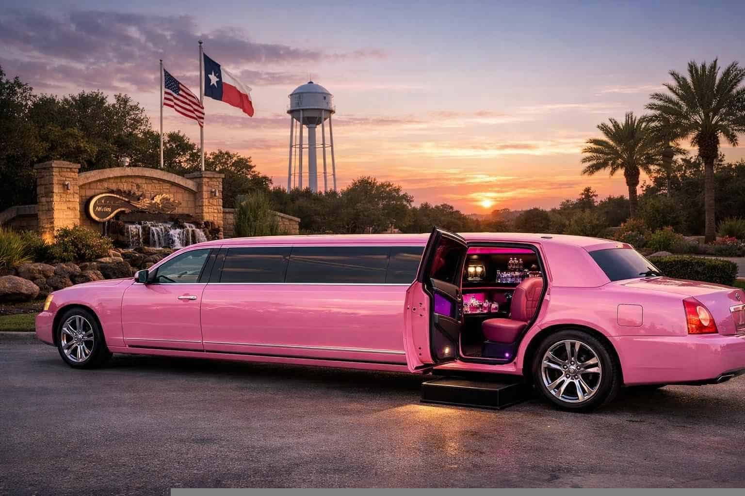 Converse Texas Pink Limo Rental