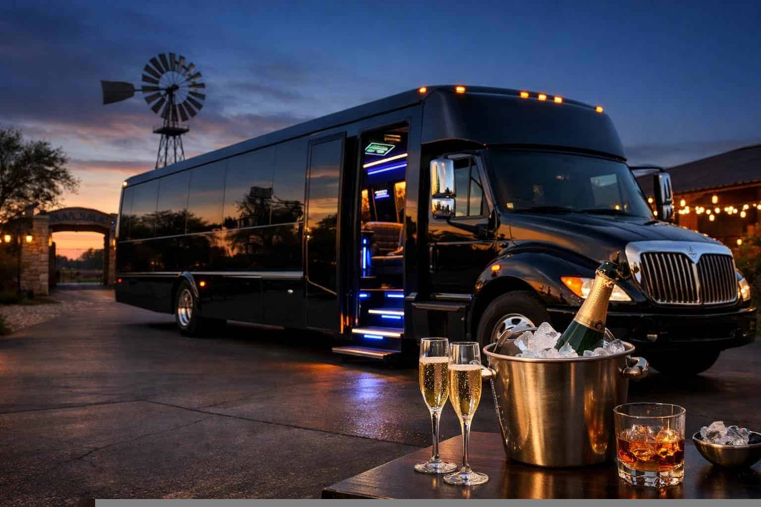 Floresville Texas Black Party Bus Rental