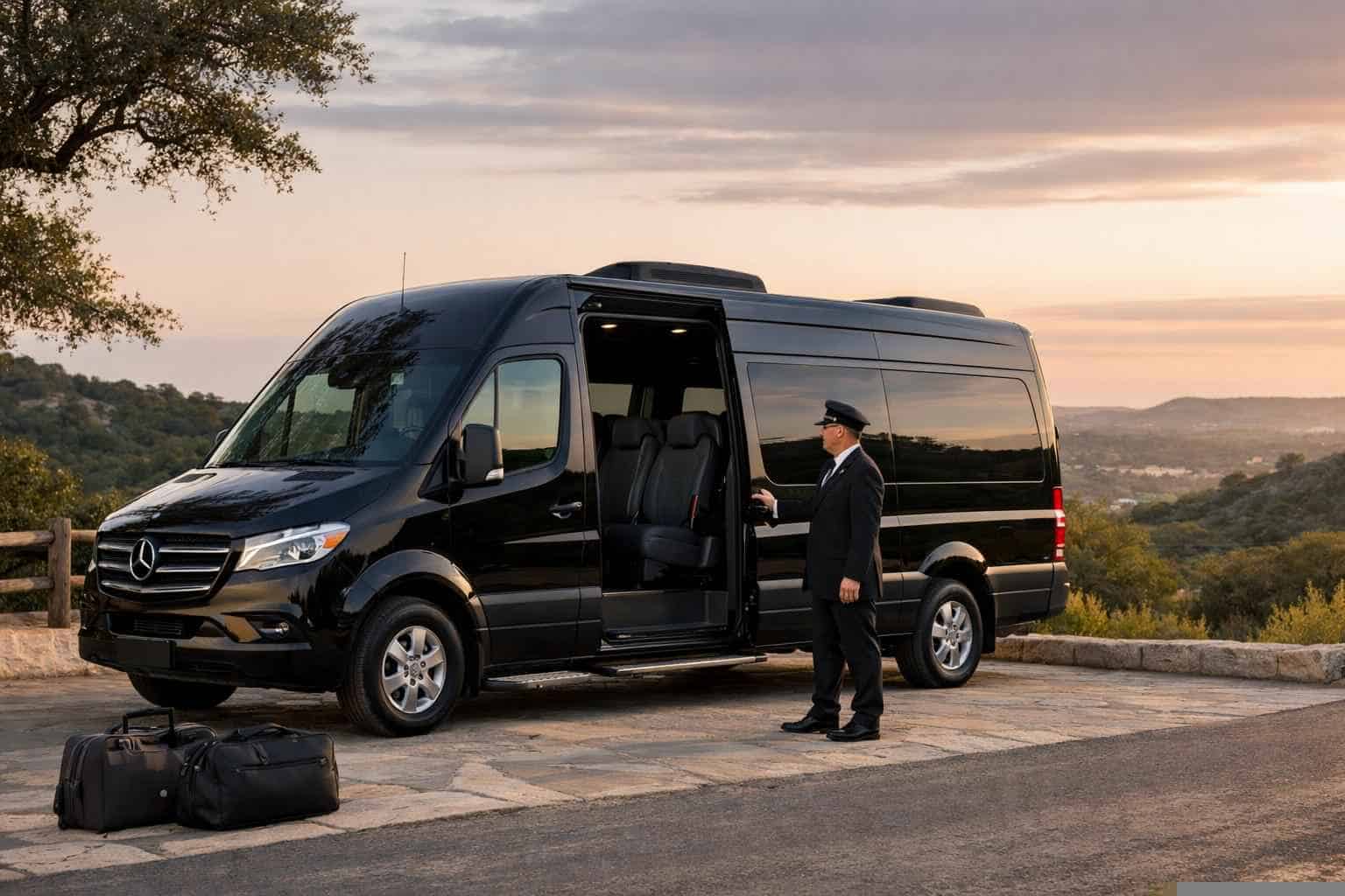 Helotes Texas Passenger Van with Driver