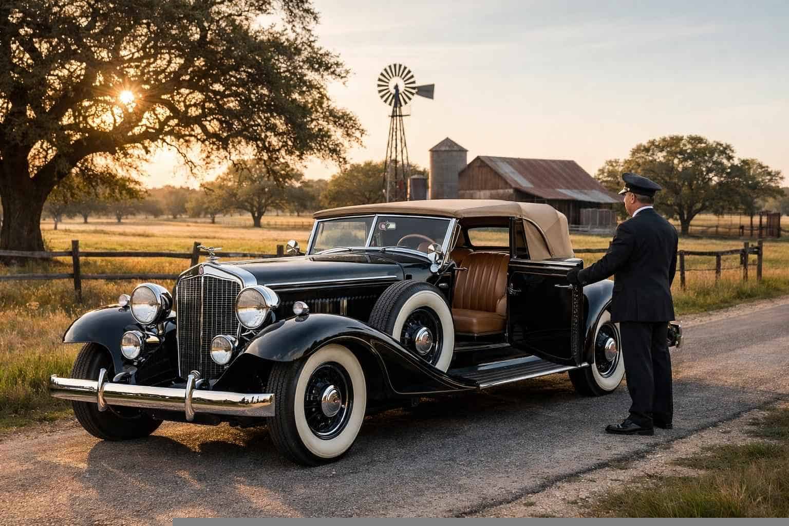 La Vernia Texas Antique Vehicle Rental with Driver