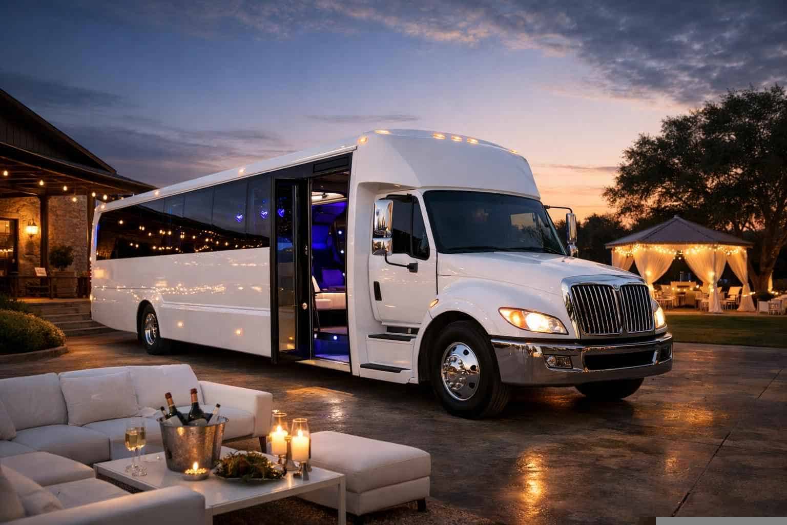 La Vernia Texas White Party Bus Rental