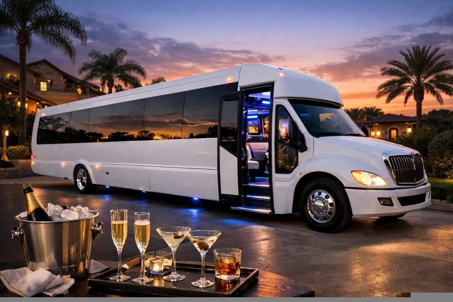 Leon Valley Texas White Party Bus Rental