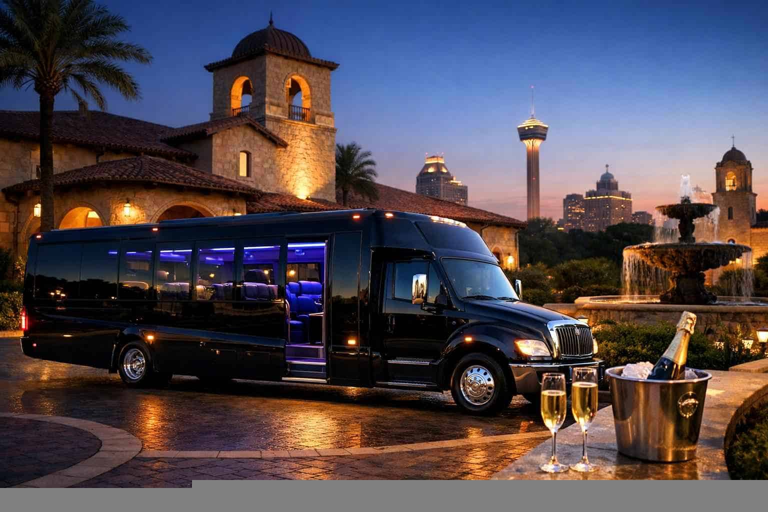 Limo Bus Rental Near Me Alamo Heights TX