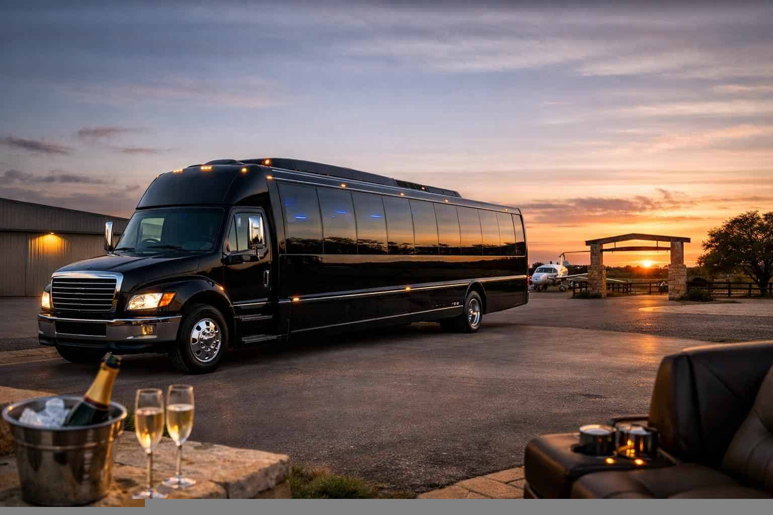 Limo Bus Rental Near Me Pleasanton TX