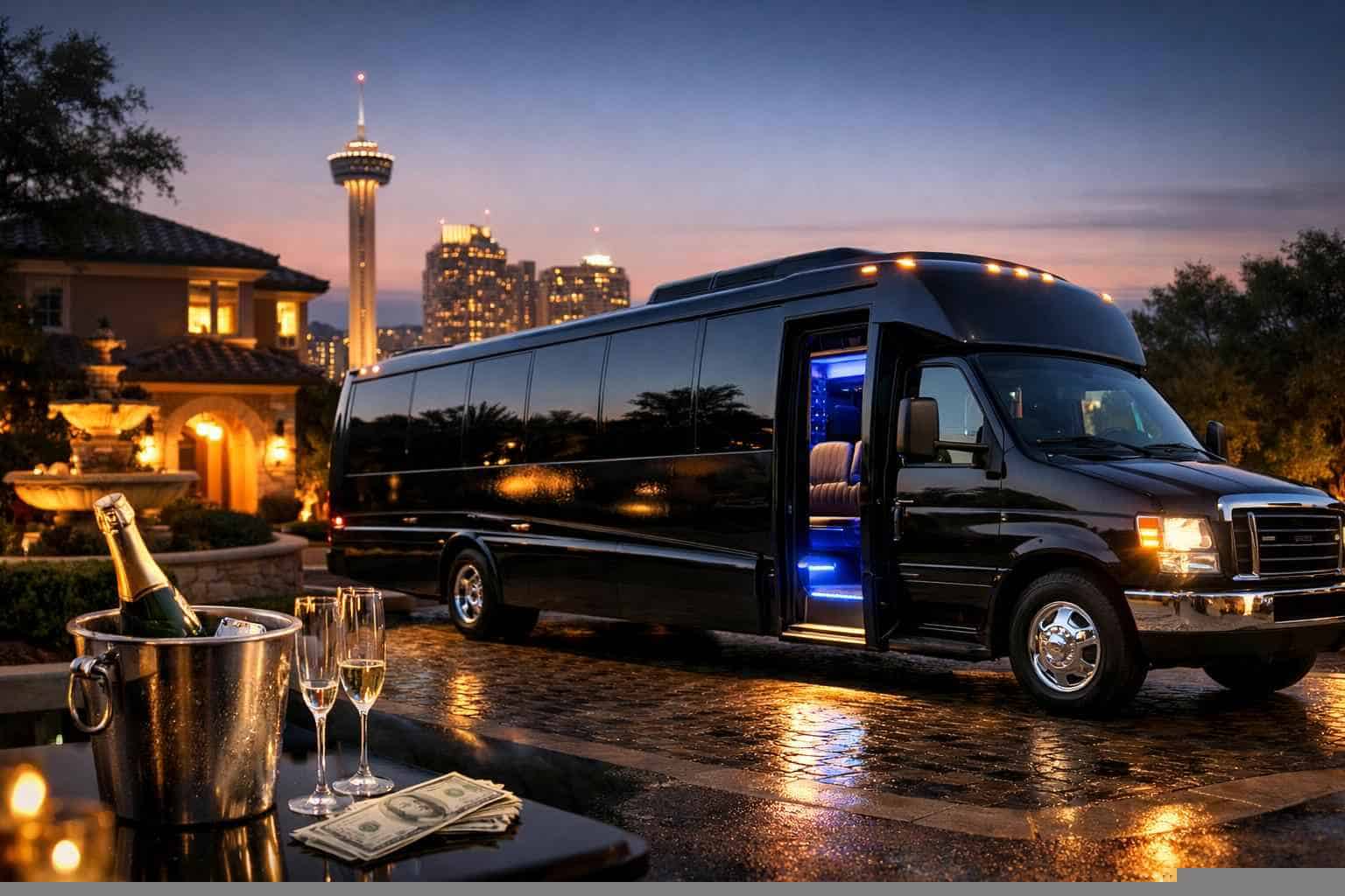 Limo Bus Rental Prices in Alamo Heights TX