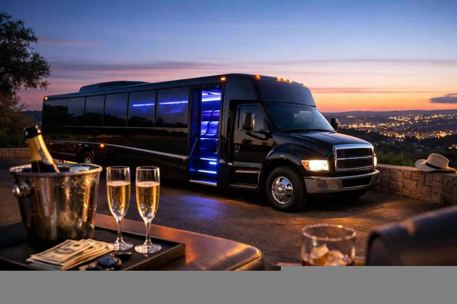 Limo Bus Rental Prices in Helotes TX