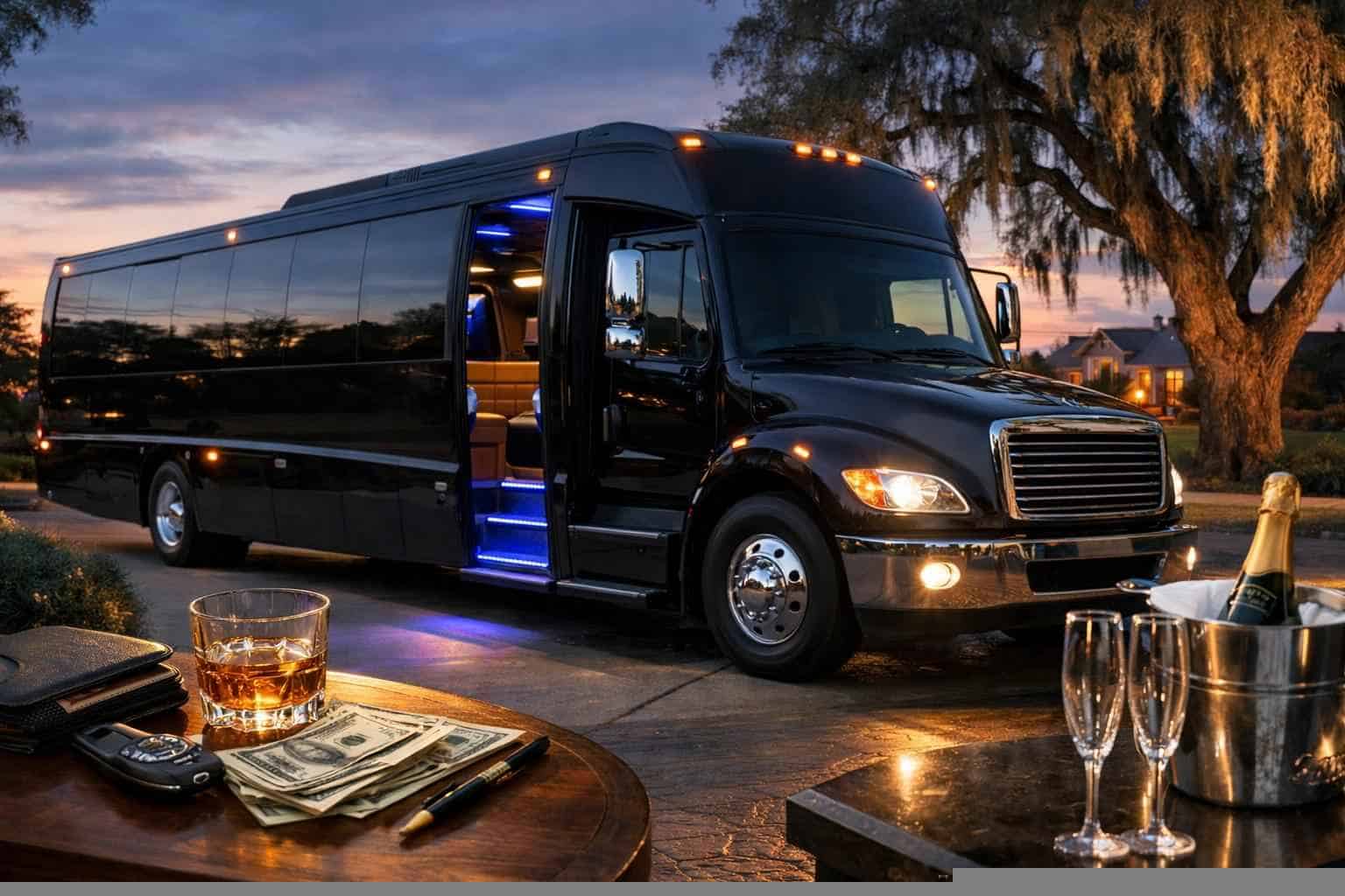 Limo Bus Rental Prices in Live Oak TX