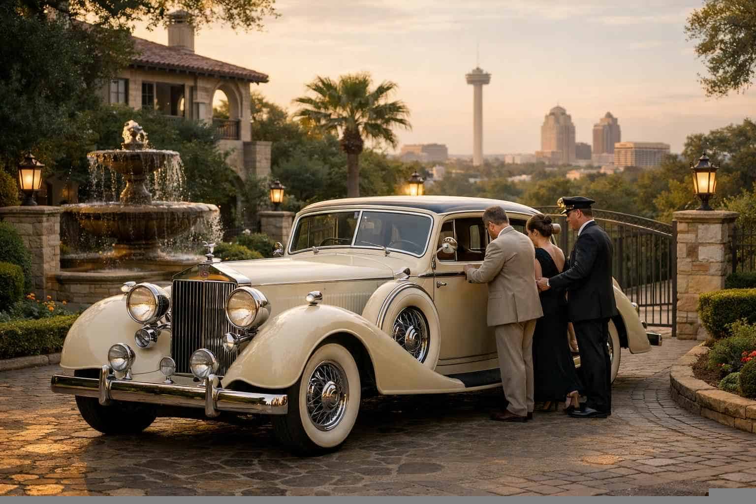Luxury Antique Vehicle Rental with Driver in Alamo Heights Texas