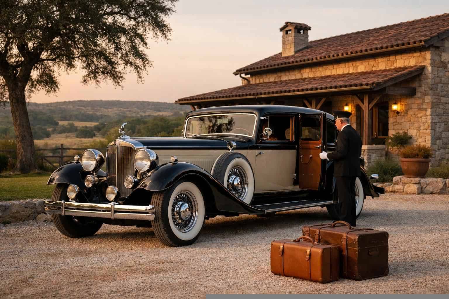 Luxury Antique Vehicle Rental with Driver in Boerne Texas