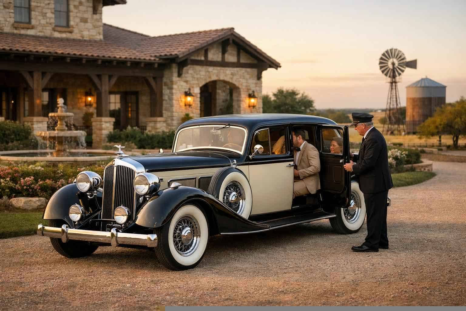 Luxury Antique Vehicle Rental with Driver in Cibolo Texas