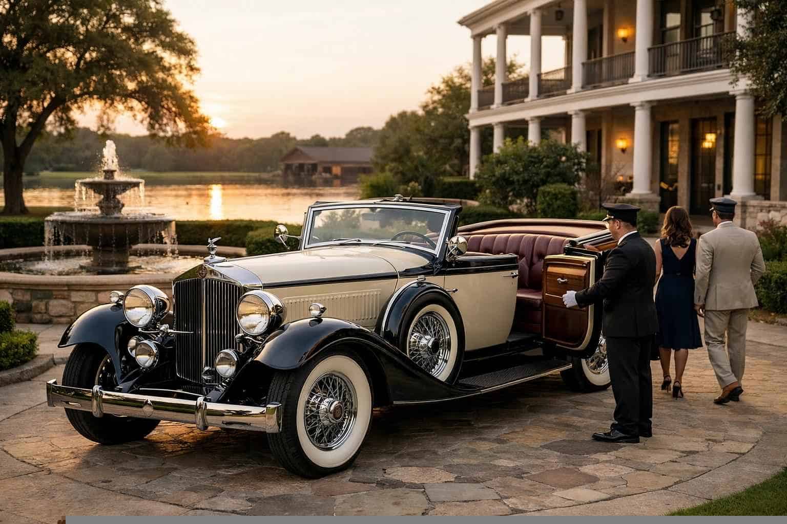 Luxury Antique Vehicle Rental with Driver in Converse Texas