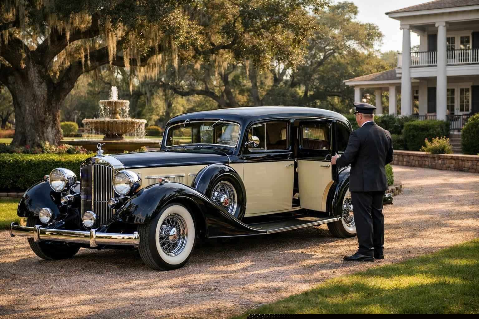 Luxury Antique Vehicle Rental with Driver in Live Oak Texas