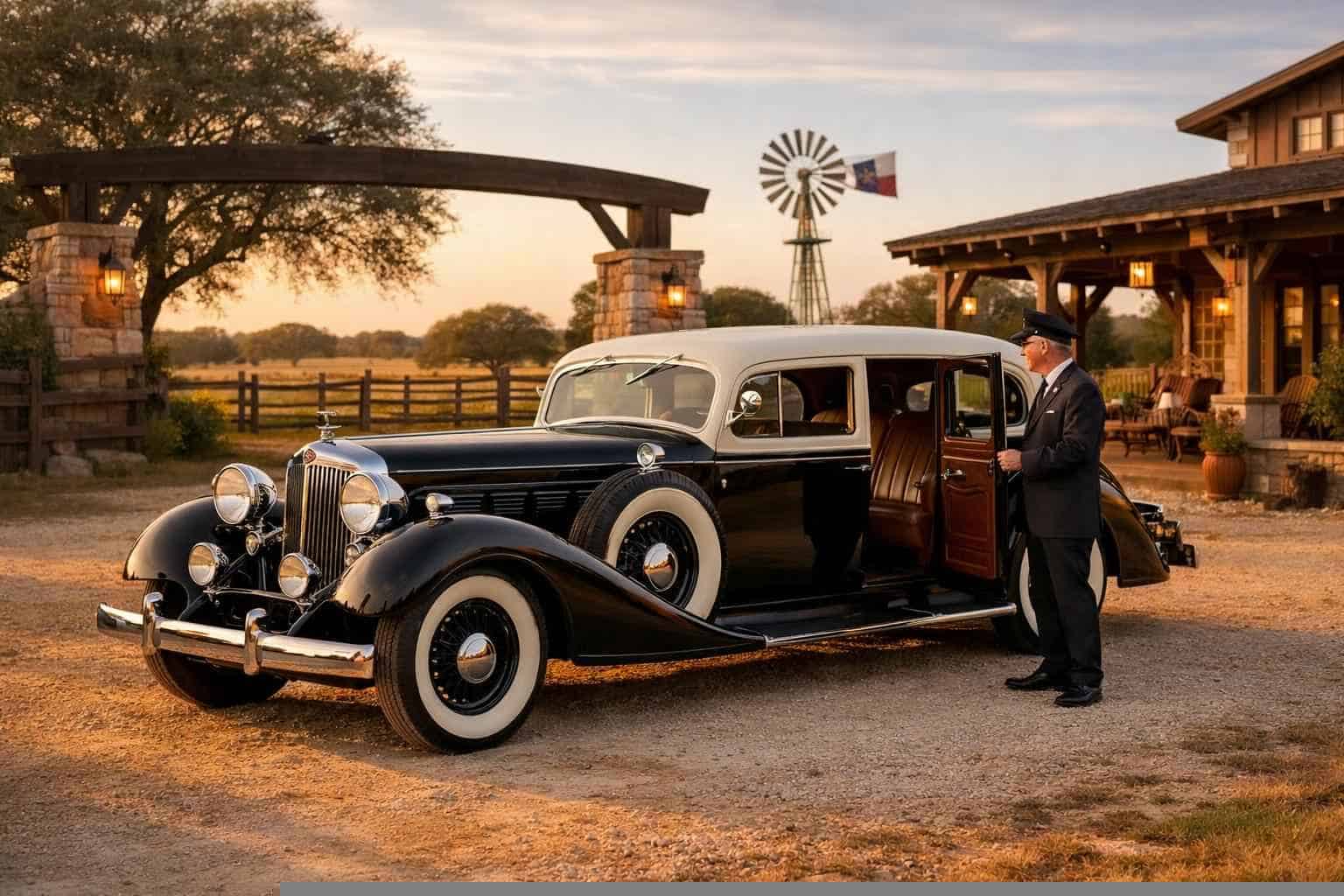 Luxury Antique Vehicle Rental with Driver in Pleasanton Texas