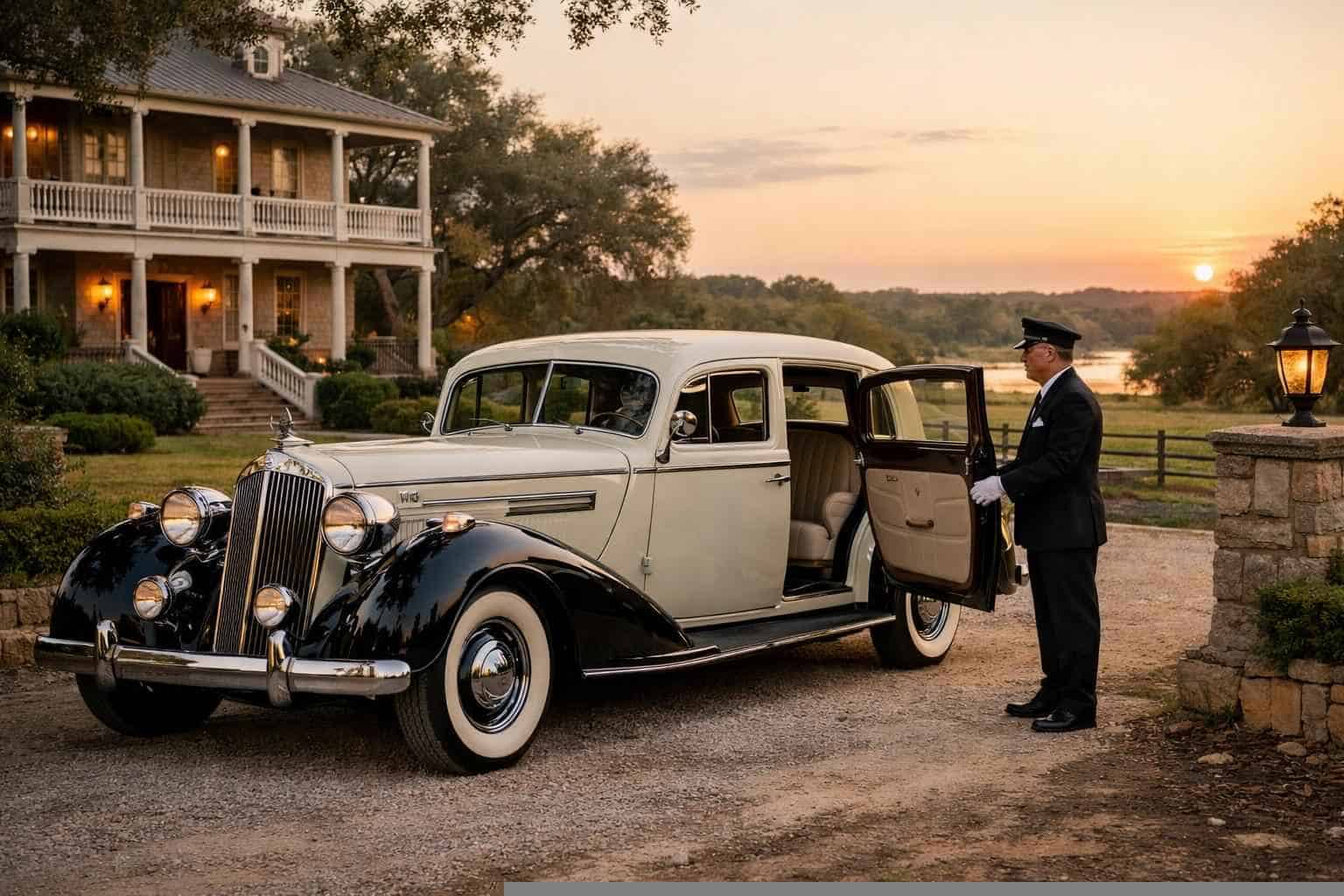 Luxury Antique Vehicle Rental with Driver in Seguin Texas