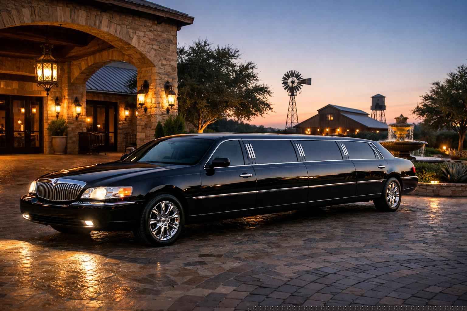 Luxury Black Limo Rental in Cibolo Texas