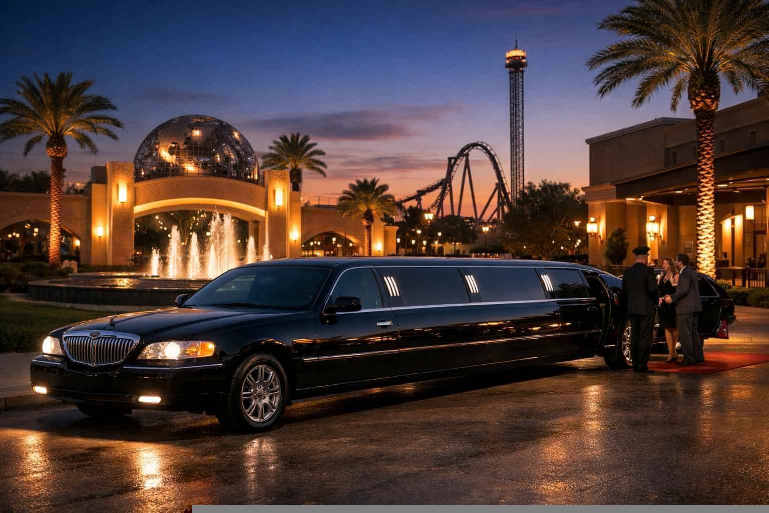 Luxury Black Limo Rental in Universal City Texas