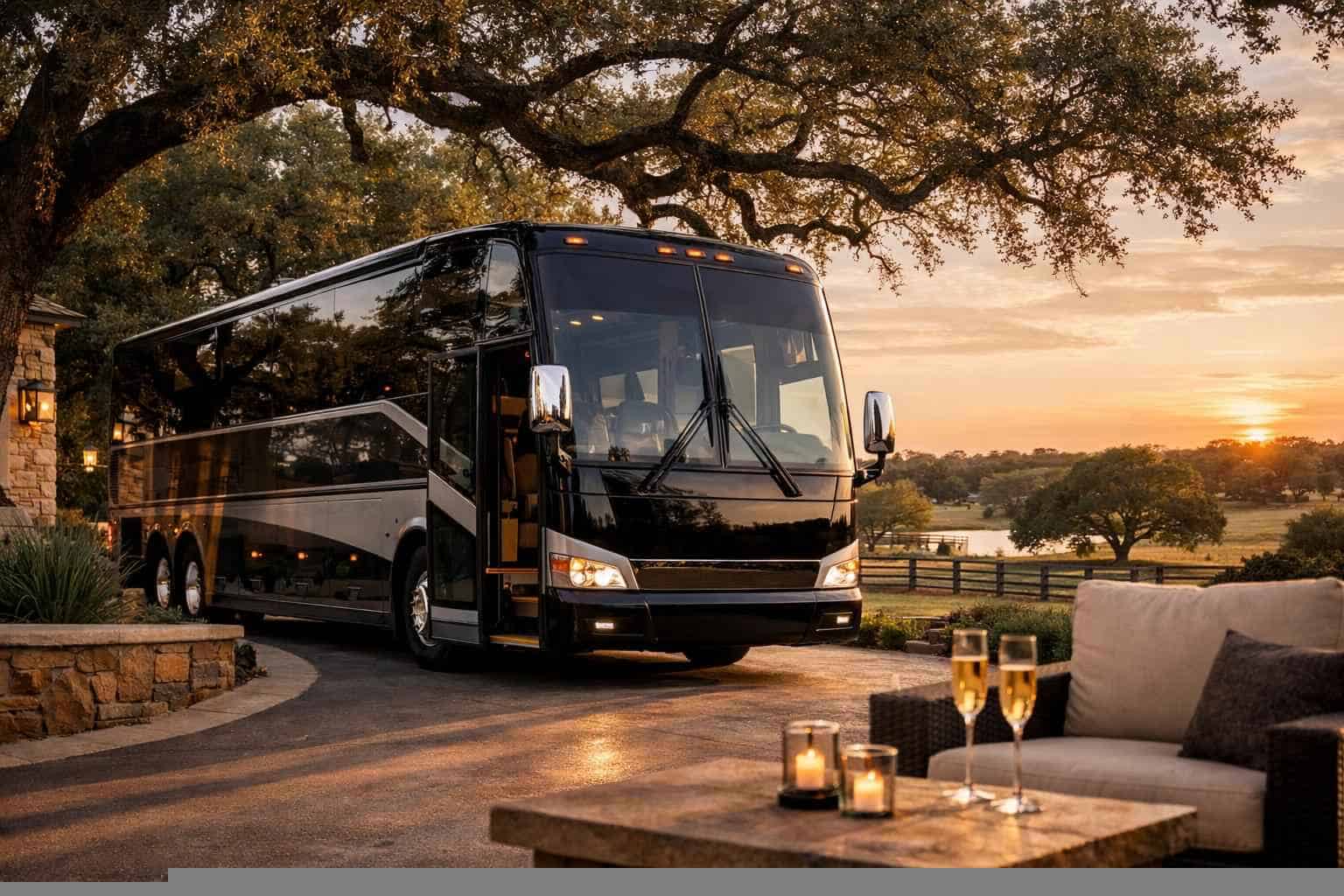 Luxury Charter Bus Rental in Live Oak Texas