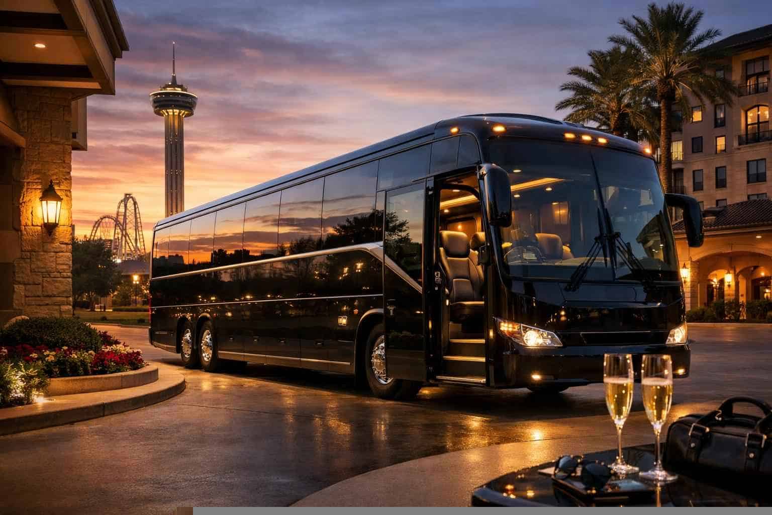 Luxury Charter Bus Rental in Universal City Texas