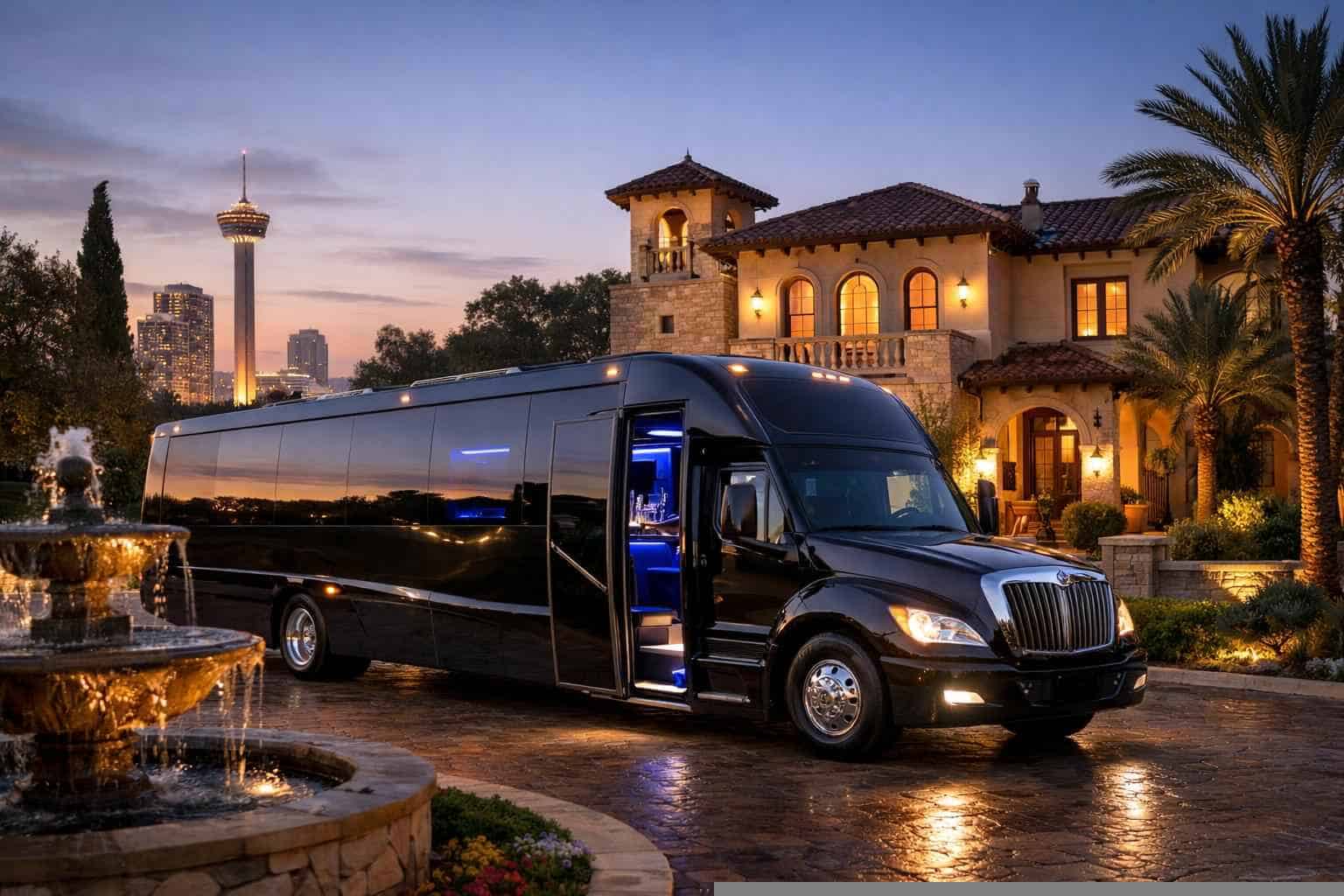 Luxury Limo Bus Rental in Alamo Heights Texas